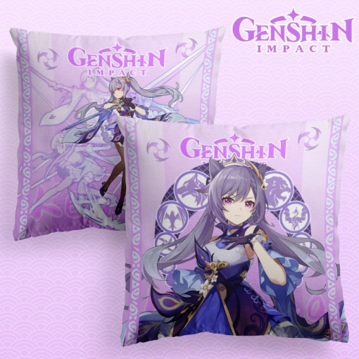 Подушка декоративная "Genshin Impact" Кэ Цин, 40x40см (1 серия)
