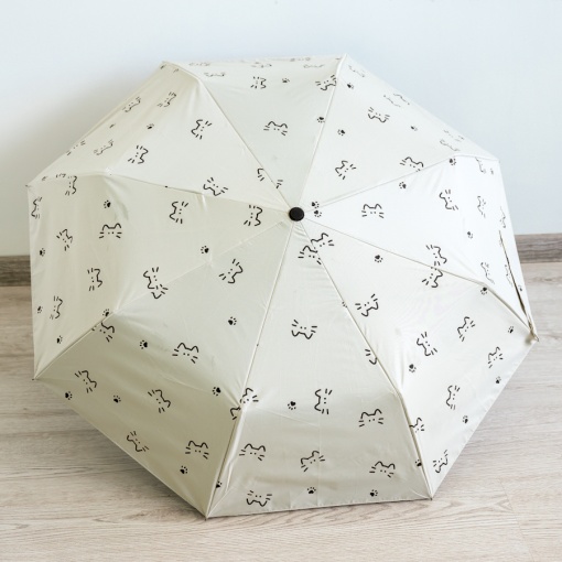 Зонт-автомат "Cat" бело-серый