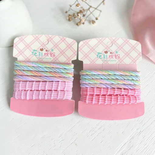 Набор резинок для волос "Soft waviness" розовый