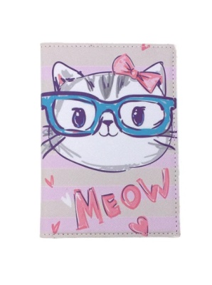 Обложка на паспорт "Meow cat"