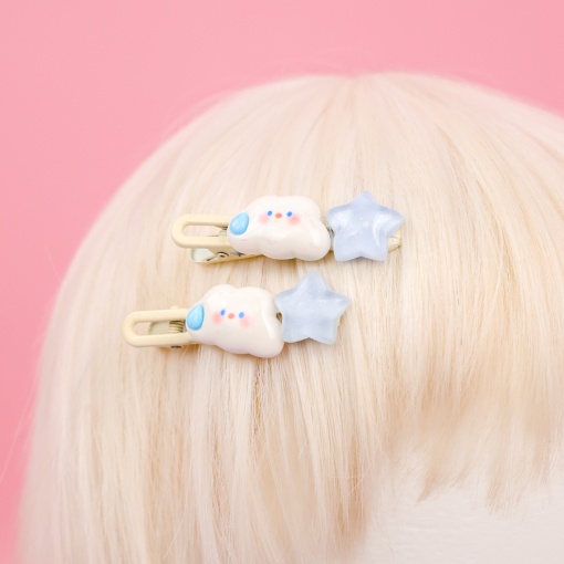 Набор заколок для волос "Облачко и звездочка", 2 шт.