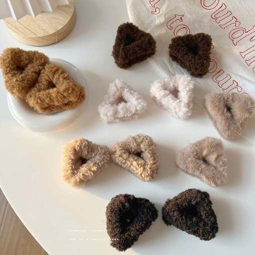 Набор заколок для волос "Кошачьи ушки" кремово-белый, 2 шт.