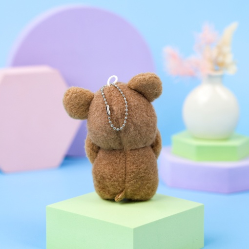 Мягкий брелок "Cry" медведь, коричневый 10 см