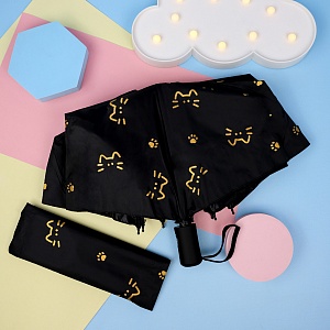 Зонт-автомат "Cat" черный