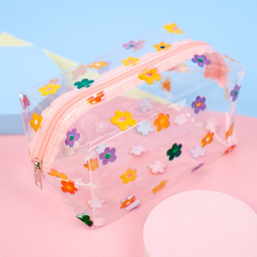 Косметичка "Цветы" прозрачный