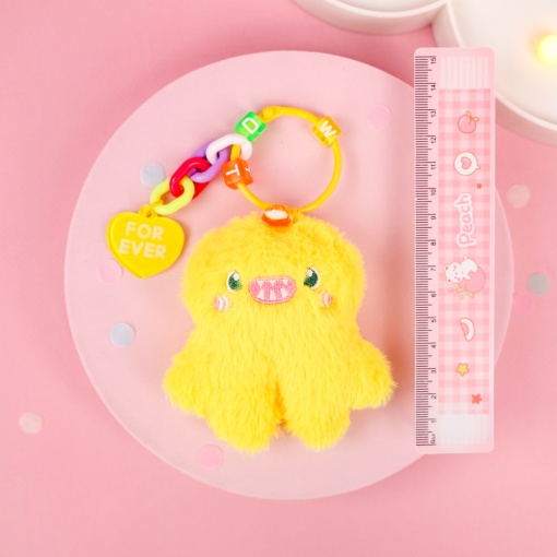 Мягкий брелок "Монстрик" №Q1064-2, желтый