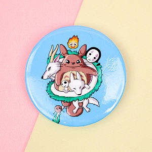 Значок круглый "Тоторо" 56мм