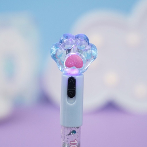 Светящаяся ручка "Cat's Paw" голубой (черный)