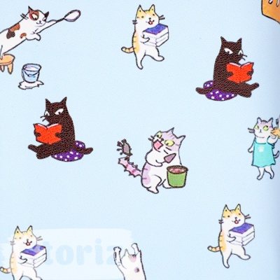 Мини-кошелек "Котейкины будни" голубой