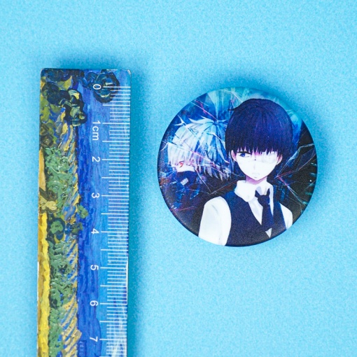 Значок круглый "Токийский гуль" № 8, 44 мм