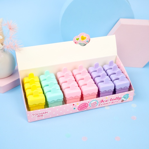 Набор стирательных резинок "Мороженое" №1852, 24шт