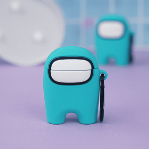 Чехол для AirPods1/2 "Among Us" голубой