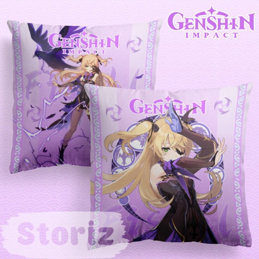 Подушка декоративная "Genshin Impact" Фишль, 40x40см (1 серия)