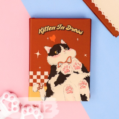 Блокнот "Kitten in dress" коричневый, A7