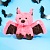 Мягкая игрушка "Летучая Мышь" розовый, 24см