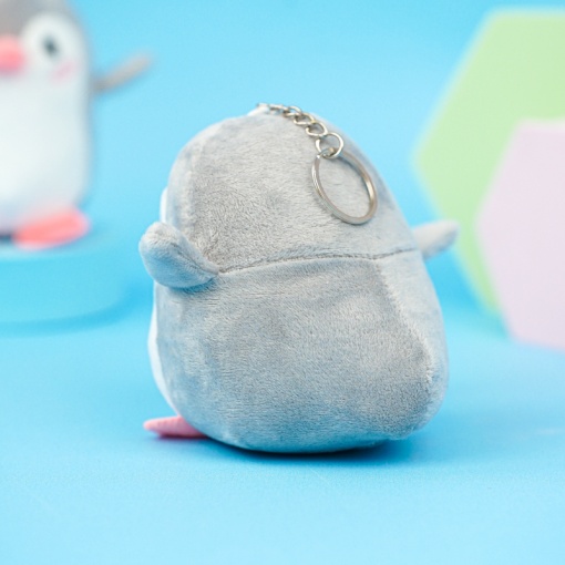 Мягкий брелок "Penguin" серый, 11 см