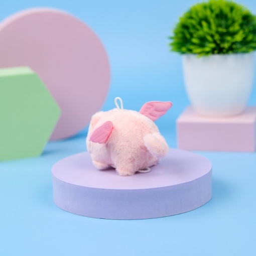 Мягкая игрушка "Заводная Свинка" розовый, 7см