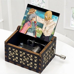 Музыкальная шкатулка "Ходячий замок" Хаул и Софи со шляпкой (цвет. кор.)