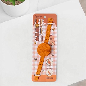 Блокнот-браслет "Yea moko" капибара №9326, оранжевый