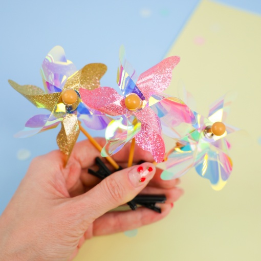 Заколка для волос "Мельница" в ассортименте, 1 шт