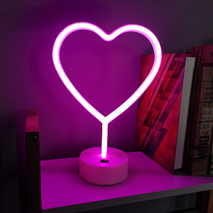 Ночник "Неон" сердце 29х10х20см оптом