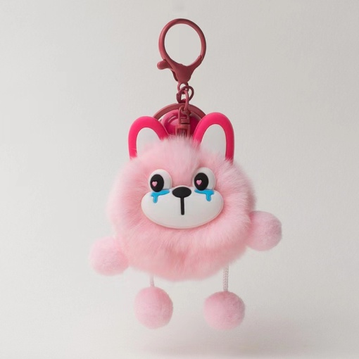 Мягкий брелок "Плюшевые животные" Зайчик, розовый