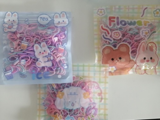 Набор силиконовых резинок для волос "Bunny" в ассортименте 1 шт. 