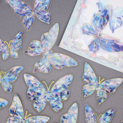 Набор наклеек "Бабочки" Dreams like a star river, синий (20шт.)