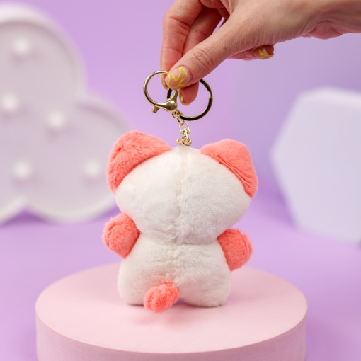 Мягкий брелок "Котенок Dudu" розовый, 12 см