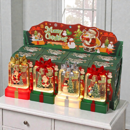 Snow globe "НГ Подарок" с подсветкой и музыкой, в ассортименте 1шт оптом