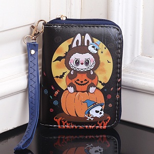 Мини-кошелек "Labubu" в тыкве, черный оптом со склада в Москве