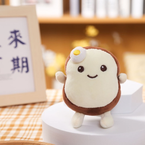 Мягкий брелок "Тост" коричневый, 10 см