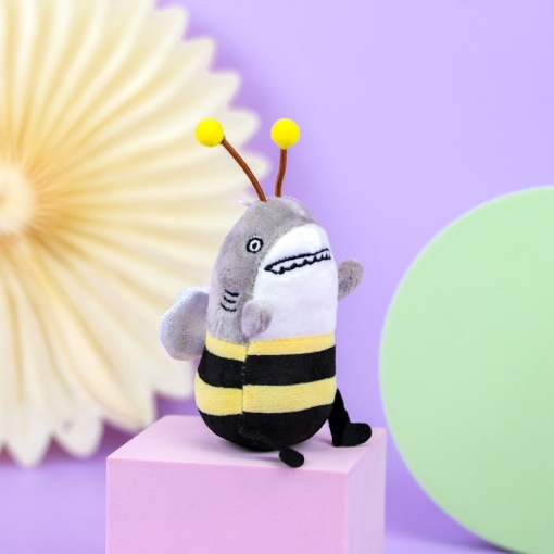 Мягкий брелок "Акула-пчела" 12 см