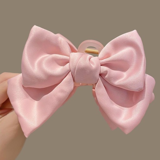 Заколка-крабик "Big bow" розовый