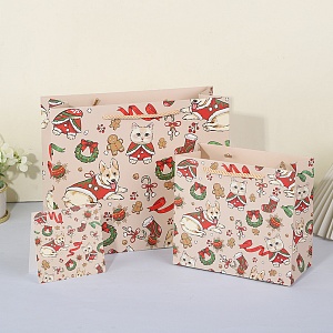 Подарочный пакет "НГ Котик и собачка" 25х30х11,5см