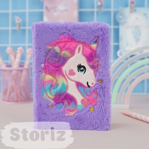 Блокнот-шерстяной "Unicorn" фиолетовый