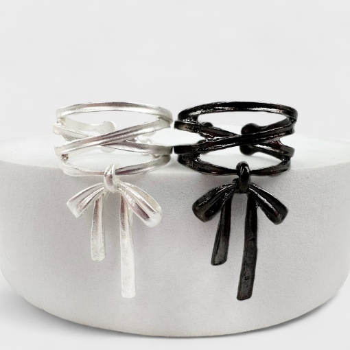 Кольцо "Бантик" черный