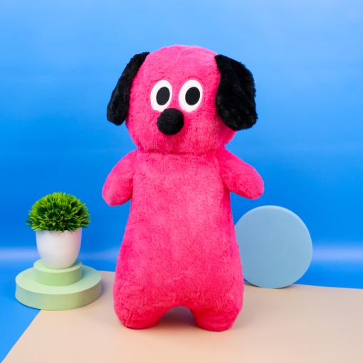 Мягкая игрушка "Собачка" ярко-розовый, 60 см