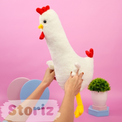 Мягкая игрушка "Курочка" белый, 60см