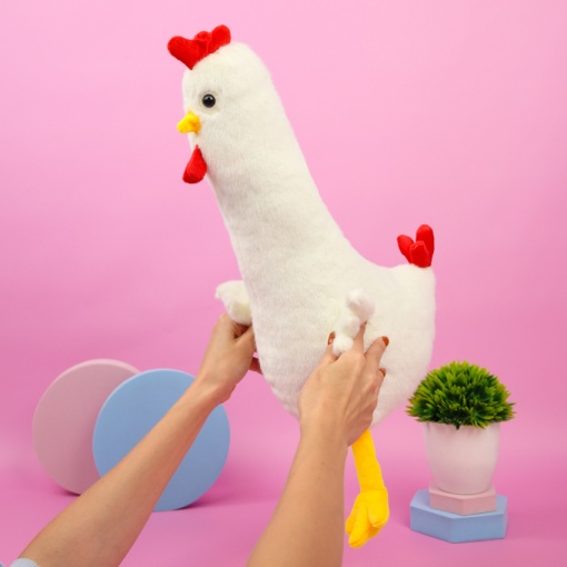 Мягкая игрушка "Курочка" белый, 60см