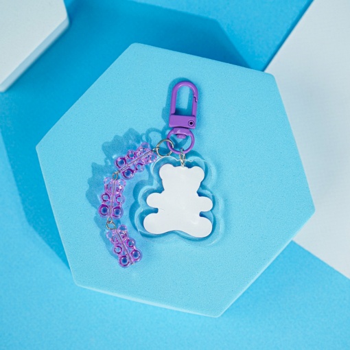 Брелок "Мармеладный Мишка" сиреневый