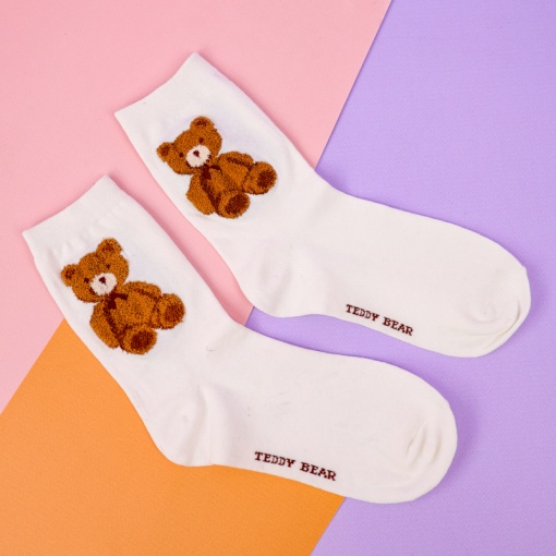 Носки "Медвежата" белый, №A0512-5, р.37-41