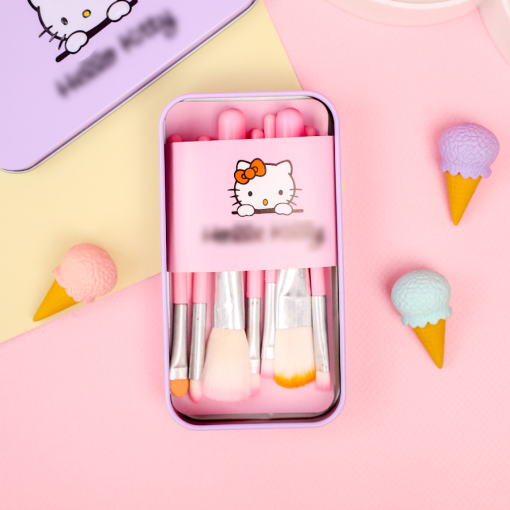 Набор кистей для макияжа, розовый