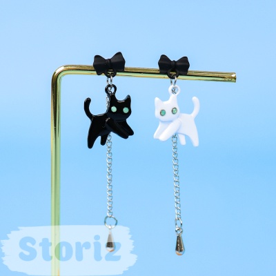 Серьги "Black&White cats" в ассортименте 1шт