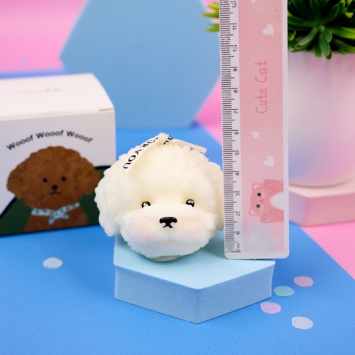 Свеча-арома "Teddy Dog" белый  оптом