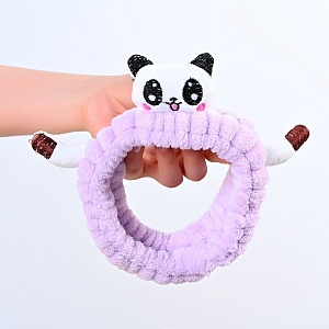 Повязка для волос "Панда с лапками", фиолетовый