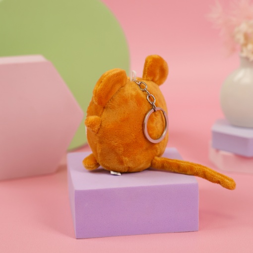 Брелок мягкий мышка "Funny Idol" коричневый 10 см