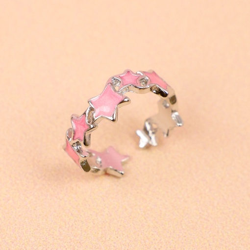 Кольцо "Звезды" розовый