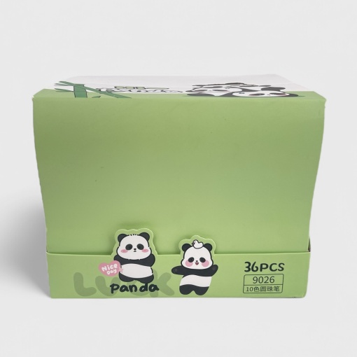 Набор ручек 10в1 "Панда" №9026, в шоу-боксе 36шт