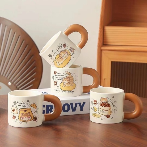 Кружка "Кофейный котик" 400мл, в ассортименте 1шт оптом со склада!